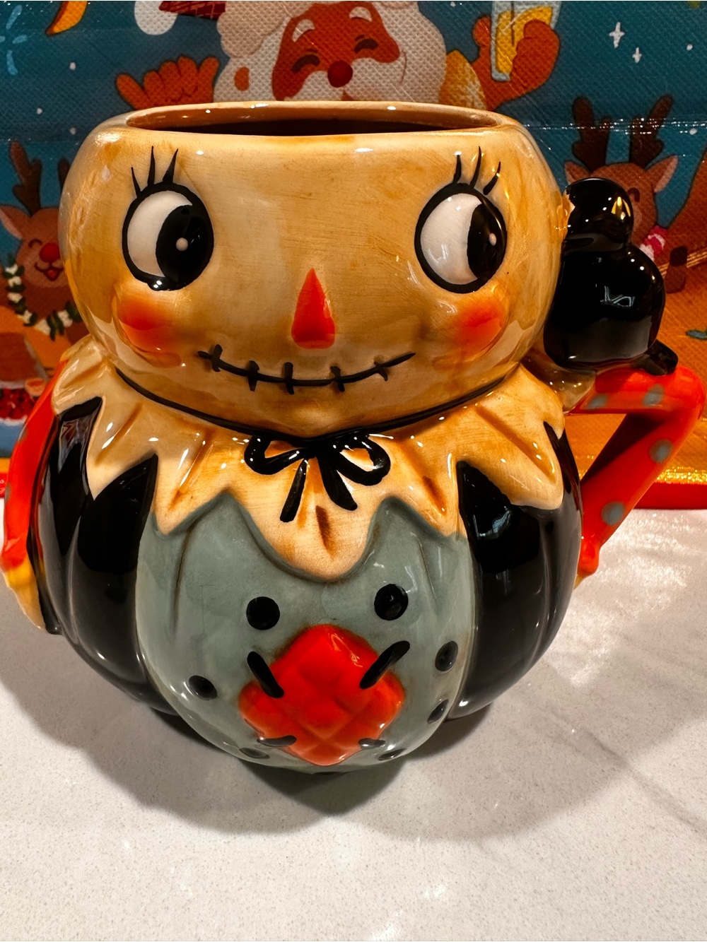 NEW Johanna Parker Ceramic Scarecrow Mug Halloween